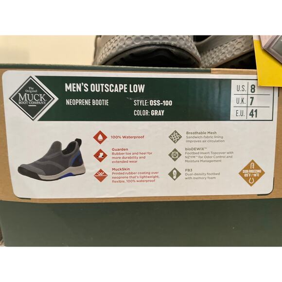 Waterproof All-Weather Low Muck Boot- Men’s Size 8/ Women’s Size 9.5